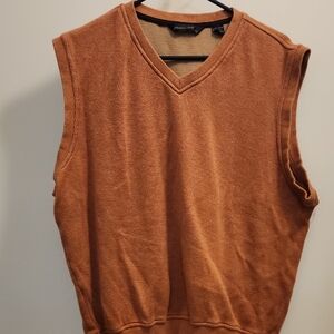 Men's Brown V-Neck Vest